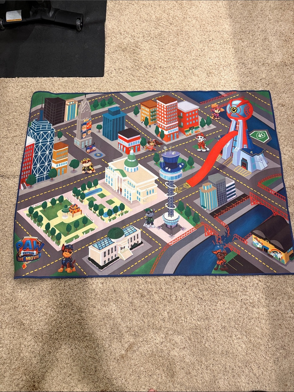 PAW Patrol Kids Play Mat Rug - Colorful City Scene